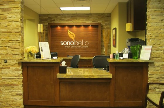 The front welcome desk for liposuction and body contouring patients in our Sono Bello San Antonio, TX location.