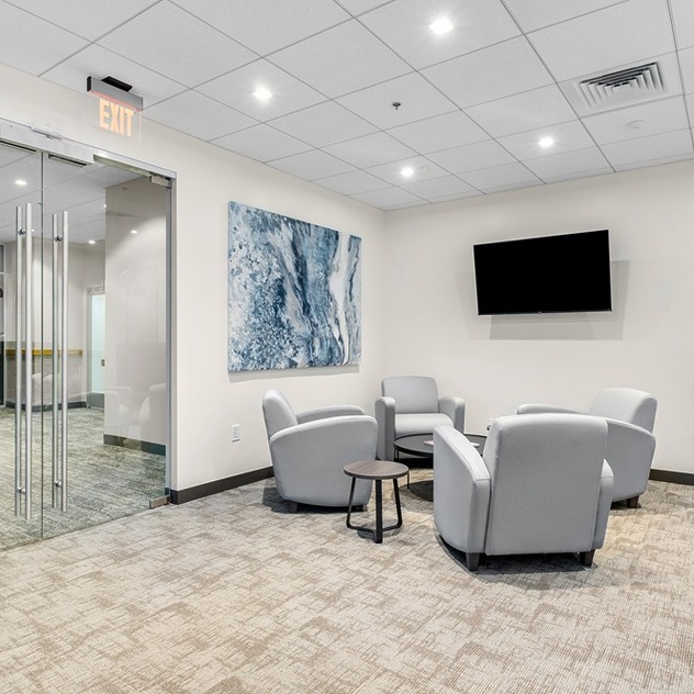 Sono Bello reception and waiting area in Dallas, TX