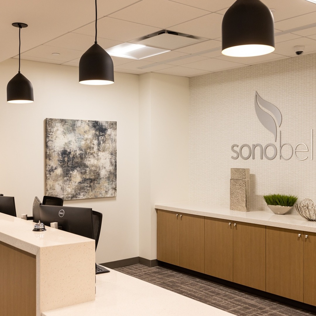 Sono Bello laser liposuction and body contouring center front desk and reception area