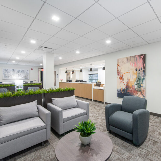 Sono Bello Nashville's comfortable waiting area for patients