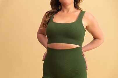 Close up of woman's torso after liposuction procedure at Sono Bello