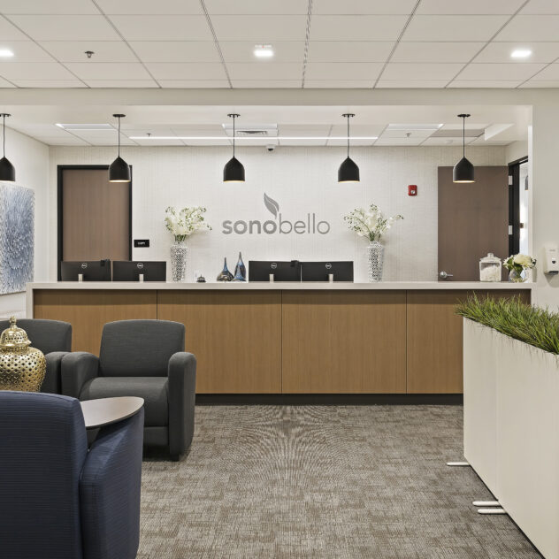 Front desk at Sono Bello in Raleigh