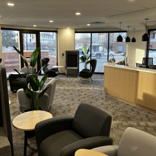 Waiting room at Sono Bello in Columbia SC