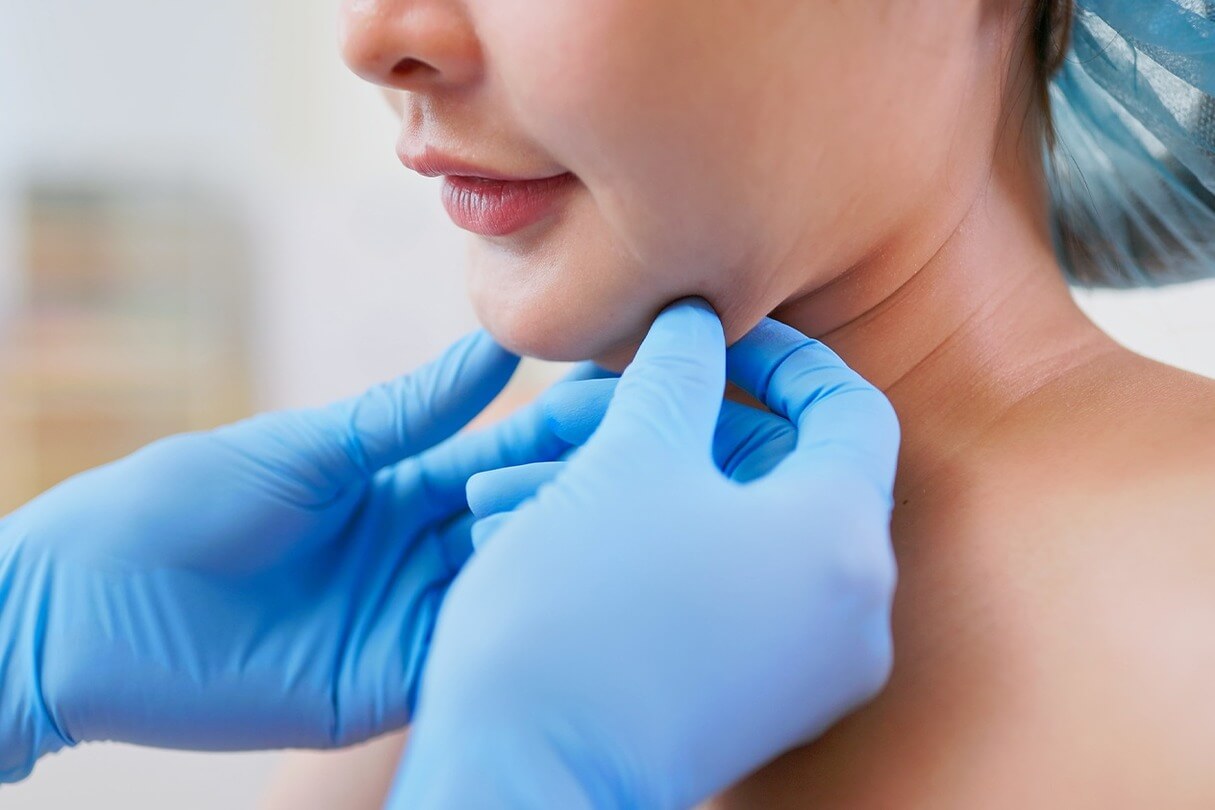 Patient preparing for chin liposuction